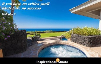 Malcolm X – If you have no critics you’ll likely have no success