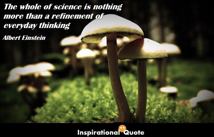 Albert Einstein – The whole of science is nothing more than a refinement of everyday thinking