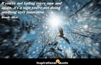 Woody Allen – If you’re not failing every now and again, it’s a sign you’re not doing anything very innovative