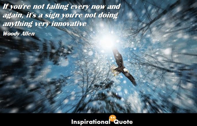 Woody Allen – If you’re not failing every now and again, it’s a sign you’re not doing anything very innovative